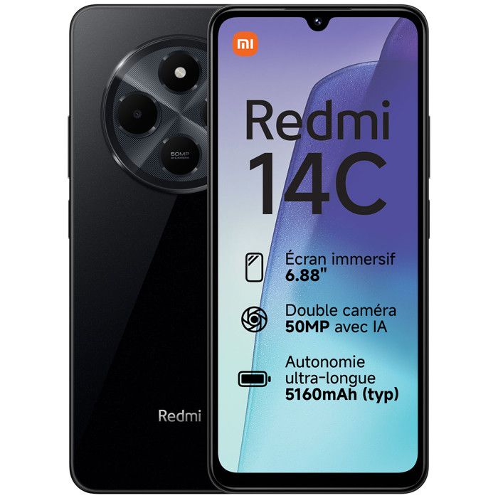 Xiaomi Redmi 14C Noir/ 128GB
