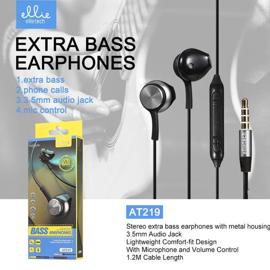 Écouteur Ellietech avec microphone + contrôle du volume