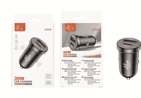 Ellietech CR305 Chargeur de voiture 2PD 30W