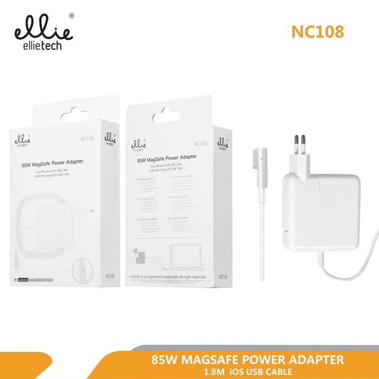 Ellietech NC108 Chargeur pour Macbook avec câble iOS 85W 1,8M USB