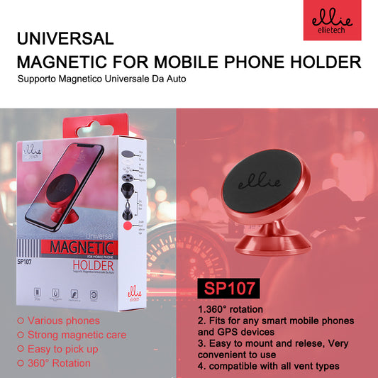 Ellietech SP107 Support de téléphone portable magnétique universel