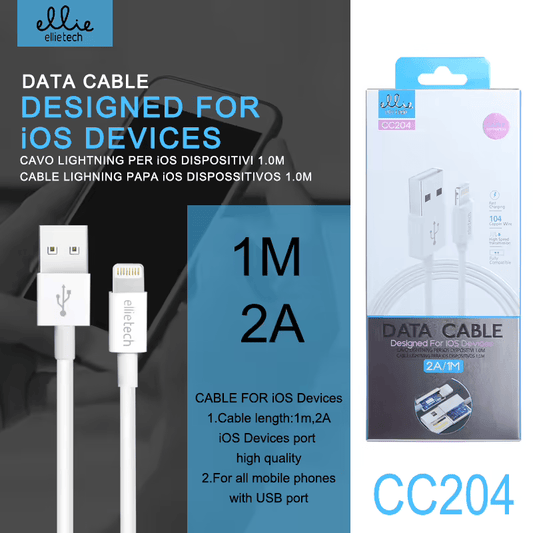 Ellietech CC204 Câble de données Lightning 2A/1,0M