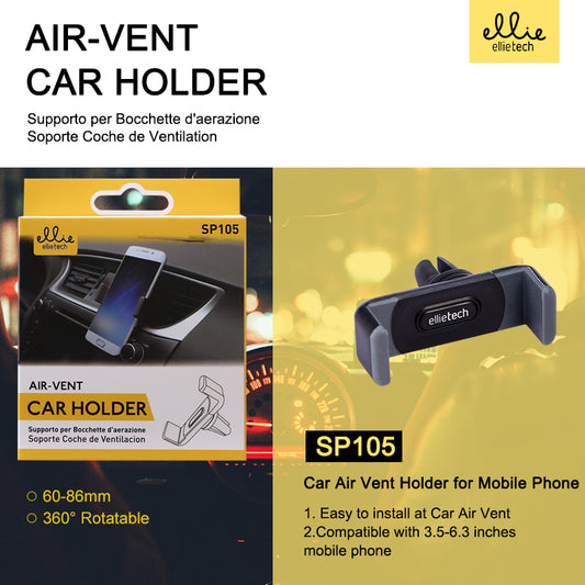 Support de téléphone portable pour voiture 360° dans les bouches d’aération