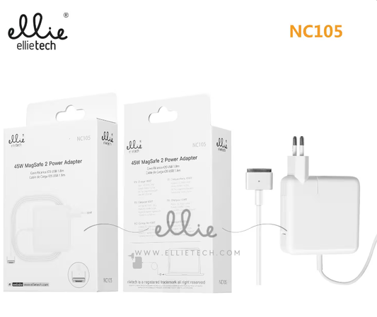 Ellietech NC105 Chargeur pour Macbook avec Cable iOS 45W 1.8M USB